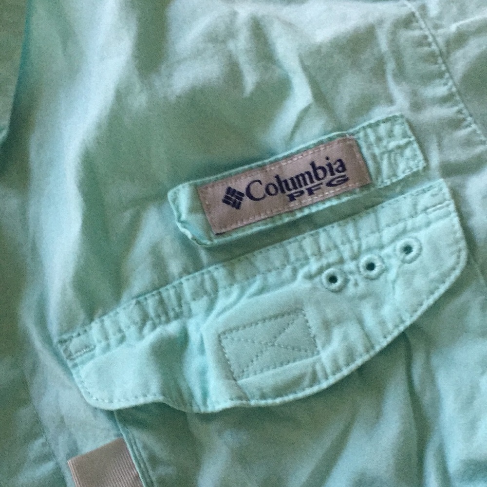 Columbia PFG fishing shirt Teal